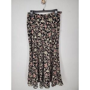Charter Club Size 8 | 100% Silk Boho‎ Peasant Prairie Whimsical Skirt Muted